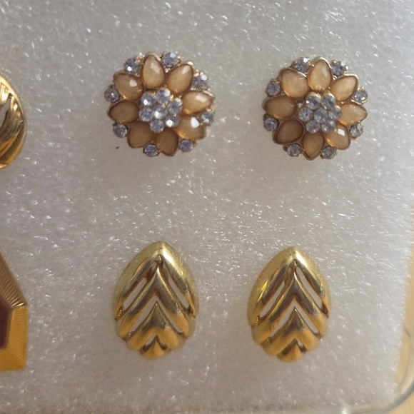 Vintage & Modern Post Back Earrings Bundle Lot of 10 Sets - Picture 6 of 7